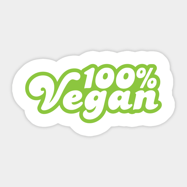 100 Percent Vegan T-Shirt Sticker by glutenfreegear